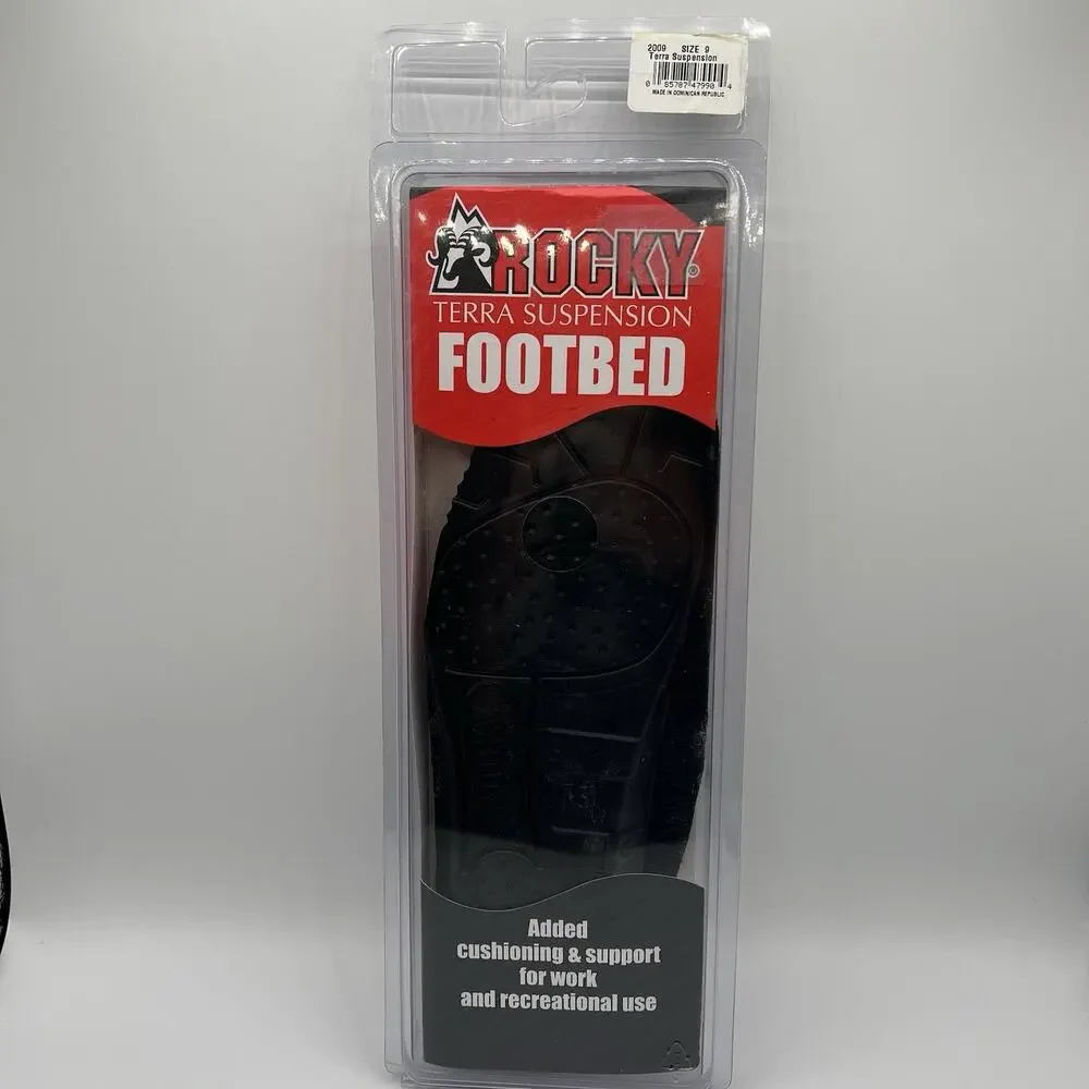 Rocky Terra Suspension Footbed Insoles Support Size 9 Black - NEW in Package